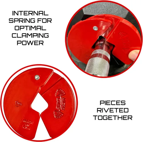 Miniatura 4 de Micro Gainz - Placa fraccional para mancuernas de 1.25lb, ideal para micro cargas, (elige color) juego de 4 placas fraccionales, diseñadas para Rojo