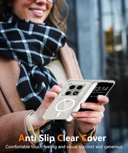 Miniatura 1735 de FNTCASE Funda para iPhone 13 Pro-Max: Fundas magnéticas transparentes compatibles con Magsafe Slim anti amarillamiento protección contra caídas