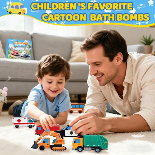Miniatura 5 de Bombas de baño para niños, regalos STEM para niños y niñas de 3 a 12 años, auto hecho a mano, paquete de 6 juguetes naturales orgánicos de burbujas