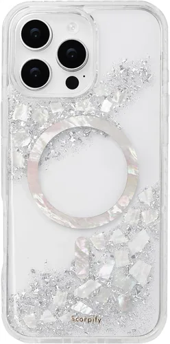 Miniatura 17 de SCORPIFY Funda para iPhone 14 [compatible con MagSafe] con diseño de mármol azul fantasía, bonita funda magnética para teléfono para mujeres, niñas