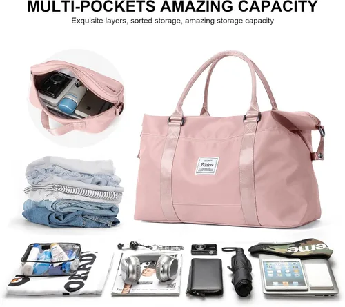 Miniatura 2 de Bolsa de viaje para gimnasio, bolsa de hombro para fin de semana para mujer