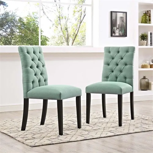 Miniatura 2 de Modway Juego de 2 sillas de comedor, 2 unidades, color azul