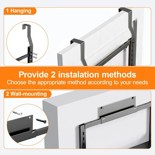 Miniatura 4 de Orangizer 2 en 1 de 8 niveles para colgar o colgar en la pared con cesta de madera ajustable, estante de almacenamiento de condimentos resistente