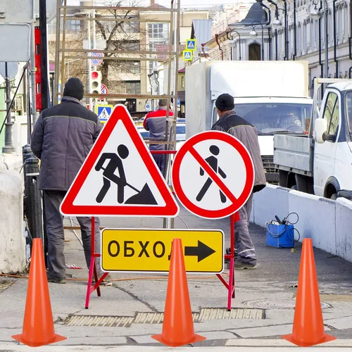 Miniatura 5 de Paquete de 5 conos de tráfico de 18 pulgadas, conos de estacionamiento de seguridad en carretera, conos marcadores de campo de agilidad para fútbol