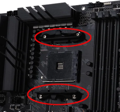 Miniatura 5 de Soporte de ventilador de CPU de 4 piezas con 8 tornillos de montaje para enchufe AM4, negro