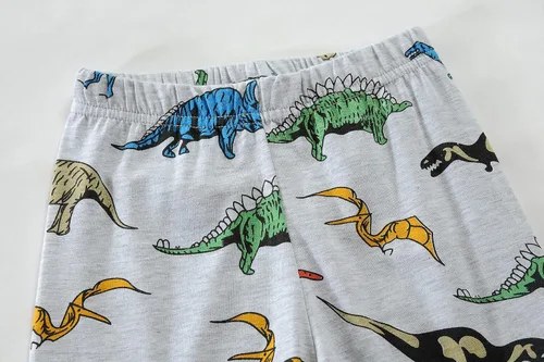 Miniatura 48 de Little Hand Pijamas para niños pequeños, Monster Truck 100% algodón, dinosaurio para niños, 2 piezas, ropa de dormir, conjuntos de ropa de dormir