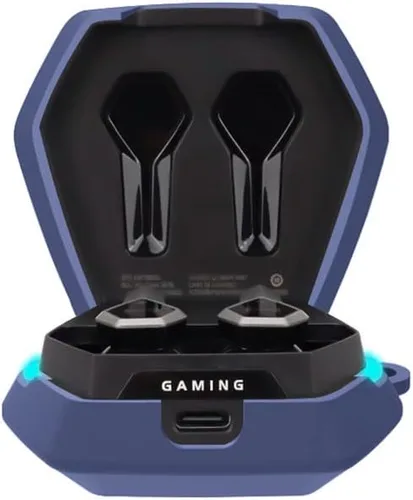 Miniatura 3 de DAYJOY - Juego de 2 fundas protectoras de silicona suave compatibles con Edifier Hecate GX04 ANC True Wireless Earbuds, funda protectora con llavero