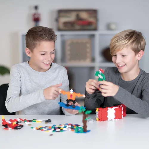 Miniatura 2 de PLUS PLUS - Set de Juego Abierto - 600 Piezas - Mezcla de Colores Básicos, Juego de Construcción STEM, Mini Rompecabezas Encastrables para Niños