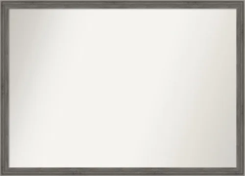 Miniatura 458 de Amanti Art Espejo personalizado, espejo de baño gris plomo a rayas, espejo de pared o espejo de tocador de baño sobre el fregadero