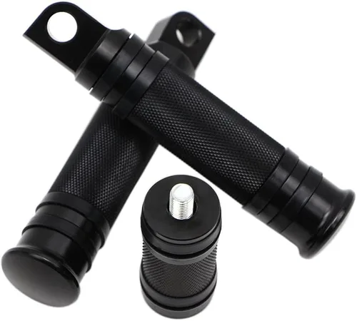Miniatura 7 de Dreamseek estribo de cambio para motocicleta con estriberas de dedo + estriberas moleteadas compatibles con Harley-Davidson Sportster Dyna Touring