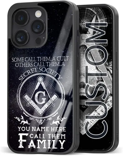 Miniatura 10 de Fundas de teléfono personalizadas con nombre de hermano masónico, regalos de mampostería gratis para hombres para iPhone 11 12 13 14 15 16 Pro Max
