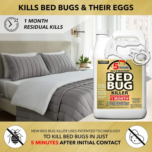 Miniatura 2 de Harris insecticida para bichos de cama de 5 minutos, fórmula inodora y sin manchas (128 oz)