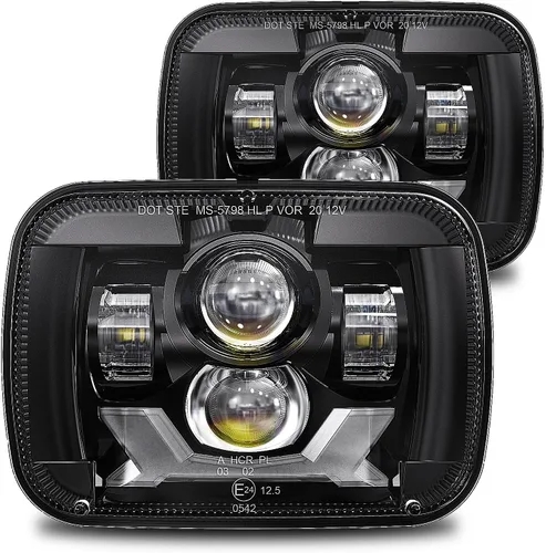 Miniatura 11 de H6024 Faros LED de 7 pulgadas redondos con halo compatibles con Jeep Wrangler JK JKU 2007-2017, H1 H2, Miata, haz alto/bajo DRL, señal de giro