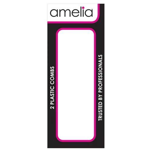 Miniatura 6 de Amelia Beauty, peine de bolsillo de plástico negro de 5 pulgadas, fabricado en Estados Unidos, peine de bolsillo de grado profesional, portátil