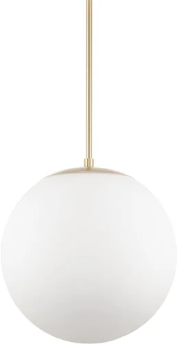 Kira Home Ceres - Lámpara colgante de orbe de 14 pulgadas de estilo moderno de mediados de siglo con difusor esmerilado blanco mate suave, acabado