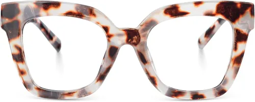 Miniatura 10 de Gafas de lectura Mujer Bloque de luz azul de gran tamaño Irregular Ojo de gato Marco