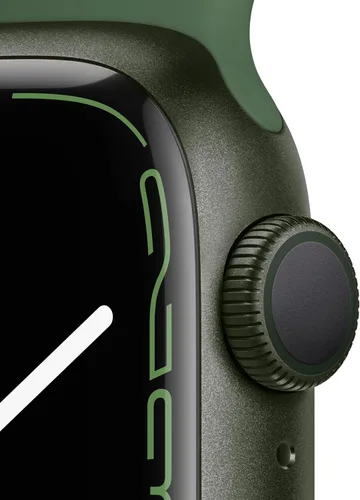 Miniatura 2 de Apple Watch Series 7 [GPS 41mm] Reloj inteligente con caja de aluminio verde y correa deportiva Clover. Rastreador de actividad física, aplicaciones
