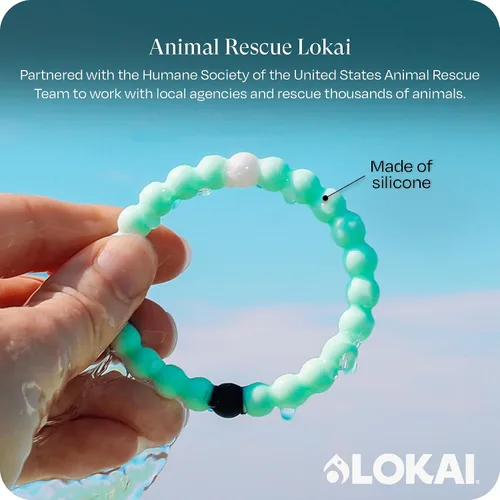 Miniatura 2 de Lokai Silicone Beaded Bracelet for Animal Rescue Cause - Silicone Jewelry Fashion Bracelet Slides-On for Comfortable Fit for Men, Women & Kids