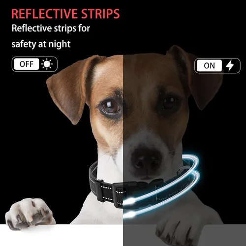 Miniatura 4 de collar reflectante para perro con hebilla de seguridad de cierre, collares de nylon ajustables, suaves y transpirables para perros pequeños, Negro