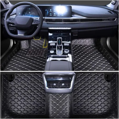 Miniatura 30 de Personaliza las alfombrillas de cuero de lujo de protección para todo tipo de clima para automóviles, SUV y camiones según el modelo automotriz beige