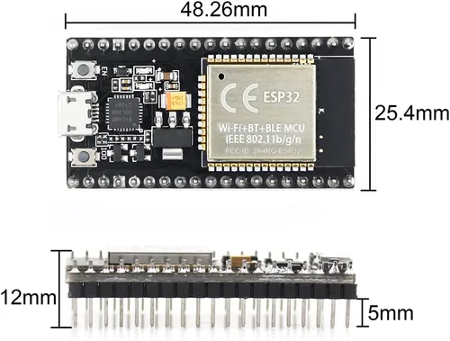 Miniatura 6 de ESP32S ESP32 Placa de desarrollo 2.4 GHz Dual Core WLAN WiFi + Bluetooth 2-en-1 Microcontrolador ESP-WROOM-32 Chip para Arduino