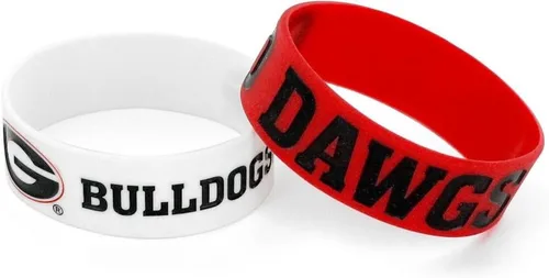Miniatura 9 de aminco NCAA - Juego de pulseras de goma de silicona unisex para adultos, paquete de 2