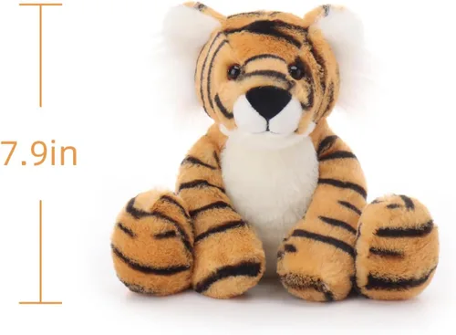 Miniatura 7 de Apricot Lamb Toys - Peluche clásico de tigre, suave, perfecto para niños (tigre amarillo, 7 pulgadas)