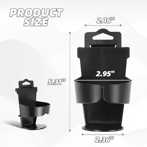 Miniatura 2 de Hovom Portavasos Colgante para Coche, Portavasos Portátil de Plástico para Puertas, Ventanas, Reposacabezas, Asiento Trasero de Coche, Organizador