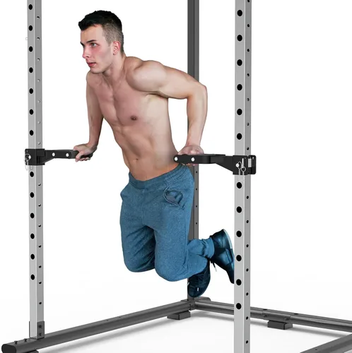 Miniatura 3 de Kipika Y-Shaped Dip Bar for Power Cage with 5/8" or 1" Hole - Dip Bar Attachments for Home Gym - Heavy Duty Power Rack Attachments - Squat Rack