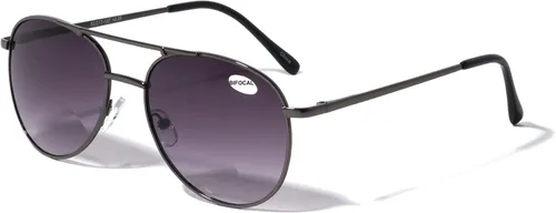 Gafas de sol clásicas de lectura de lágrima de metal, bifocales integradas, para lectores unisex para exteriores