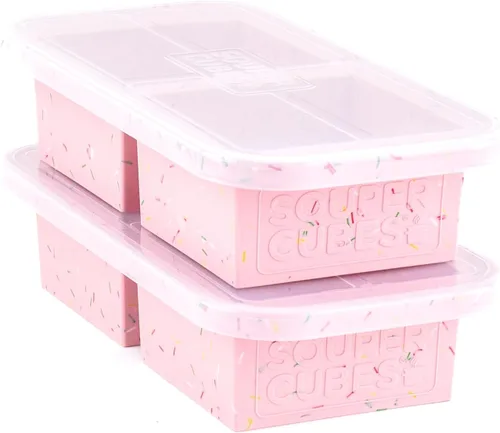 Miniatura 8 de Souper Cubes Bandeja de silicona para congelador de 2 tazas con tapa, perfecta para almacenar lasaña, sobras, salsas, comidas en porciones y más
