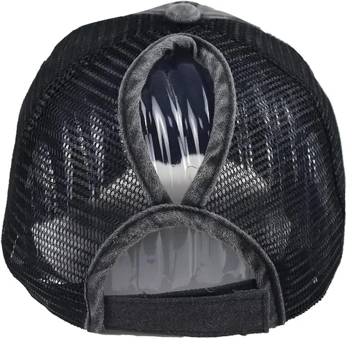 Miniatura 3 de MANMESH HATT Gorra de béisbol de malla bordada envejecida y lavada vintage para papá