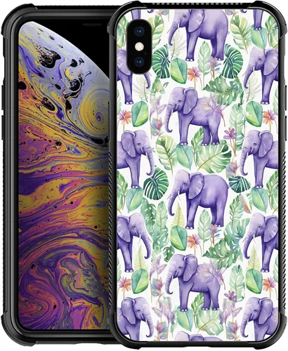 Miniatura 128 de Funda compatible con iPhone X/XS, diseño de bandera estadounidense de béisbol, TPU suave, a prueba de golpes, de vidrio templado, para iPhone X/XS