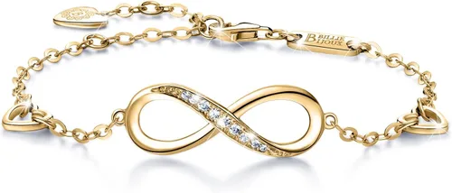 Miniatura 7 de Billie Bijoux Pulsera ajustable de plata de ley 925 con símbolo de amor infinito infinito para mujer