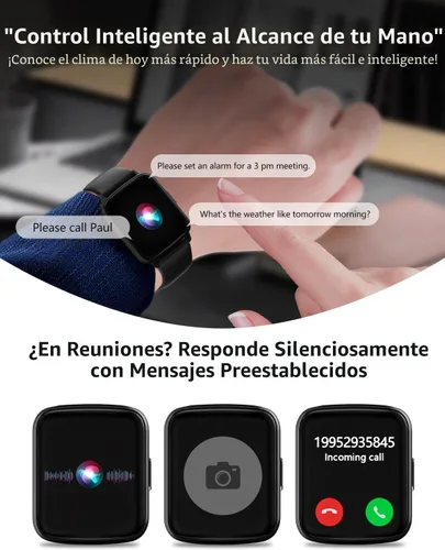 Miniatura 5 de DIVElink Relojes inteligentes para hombres y mujeres, rastreador de actividad física con monitor de frecuencia cardíaca, IP68, impermeable, más