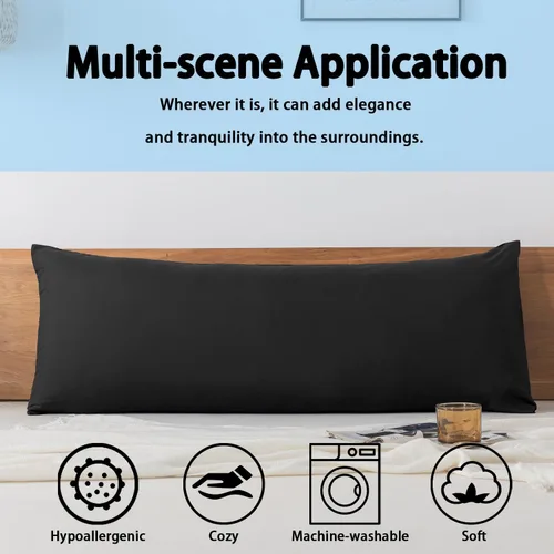 Miniatura 2 de BedTreat Almohada de cuerpo completo con funda extraíble para adultos, almohada corporal suave y esponjosa para personas que duermen de lado