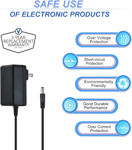 Miniatura 4 de PK Power - Cargador adaptador de CA de 12 V para Yamaha EZ, DD, YPG, DGX, YPT y teclado portátil Series y P Digital Piano (PA130 PSR-E403 EZ-AG)