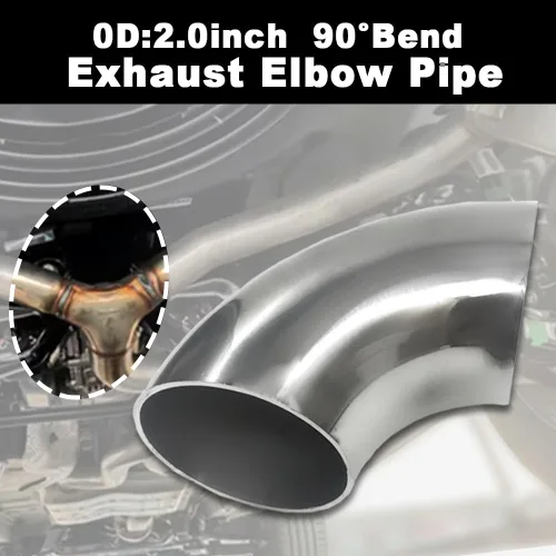 Miniatura 2 de Tubo de codo de escape de 90 grados (codo doblado de mandril) SS304 de acero inoxidable apto para codo de escape modificado de automóvil, pasamanos