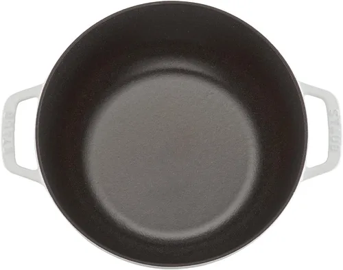 Miniatura 3 de Staub Horno holandés de hierro fundido, 3.75 cuartos de galón, sirve 3-4, fabricado en Francia, blanco