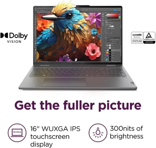 Miniatura 3 de Lenovo Yoga 7i 2 en 1, computadora portátil, pantalla táctil FHD+ 2K de 16 pulgadas, Intel Core Ultra 7 155U de 12 núcleos, LPDDR5X 16 GB, SSD 1 TB