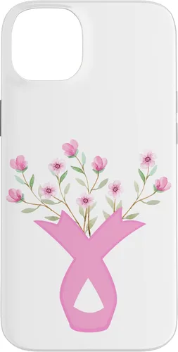 Miniatura 14 de iPhone 13 Flower Jar Pink Ribbon Breast Cancer Concientización Mes de Mujeres Caso