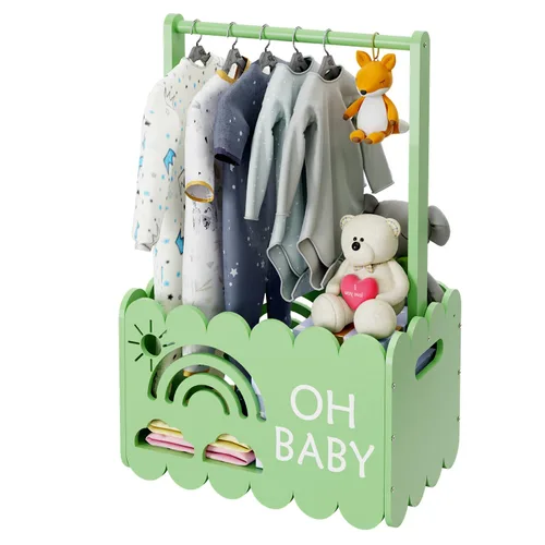 Miniatura 11 de Caja de madera para baby shower para niños y niñas, regalos de canasta para nuevos padres, regalo de bienvenida para bebé, adecuado para el embarazo