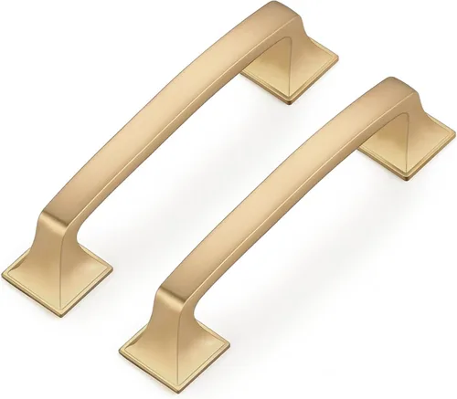 Miniatura 14 de Ravinte Paquete de 1 Tiradores de Arco Cuadrados Sólidos de 3 Pulgadas para Gabinetes de Cocina, Manijas de Gabinetes de Cocina Bronce Champán