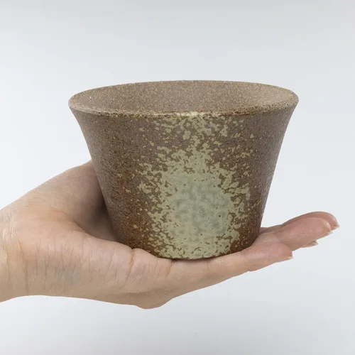 Miniatura 4 de Wazakura Serie Banko - Maceta de bonsái pequeña de cerámica, hecha a mano, con orificio de drenaje, 4.3 pulg (110 mm), fabricada en Japón