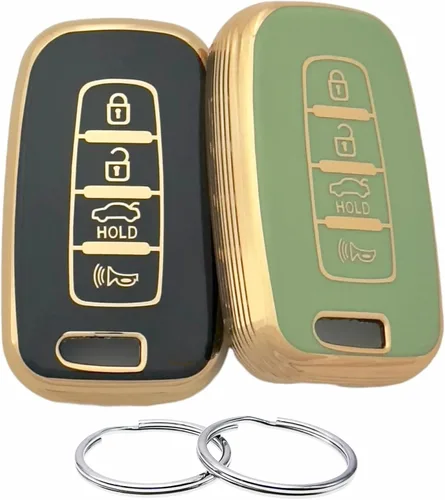Miniatura 8 de REPROTECTING Funda TPU para Llavero Compatible con Hyundai Azera Elantra GT Equus Genesis Santa Fe Tucson Veloster Veracruz Kia Forte Optima Sorento