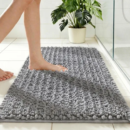 Miniatura 35 de Disolla Alfombra de baño pequeña, antideslizante, lavable, color beige, 17 x 24 pulgadas, súper absorbente, suave, alfombra de baño de felpilla