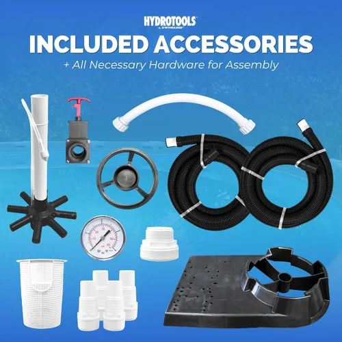 Miniatura 8 de Swimline Hydrotools Bomba de filtro de arena para piscina de 16 pulgadas para piscina sobre el suelo y enterrada Sistema completo de 3/4 HP