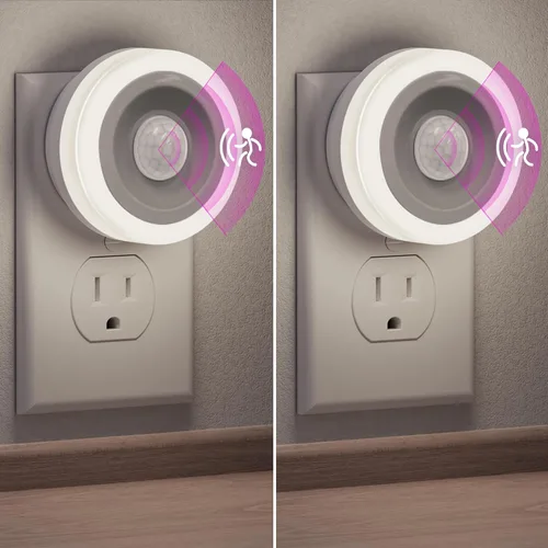 Miniatura 13 de Luces nocturnas enchufables, paquete de 2, luz nocturna LED con sensor para niños, bebé, baño, escalera, pasillo, color blanco frío