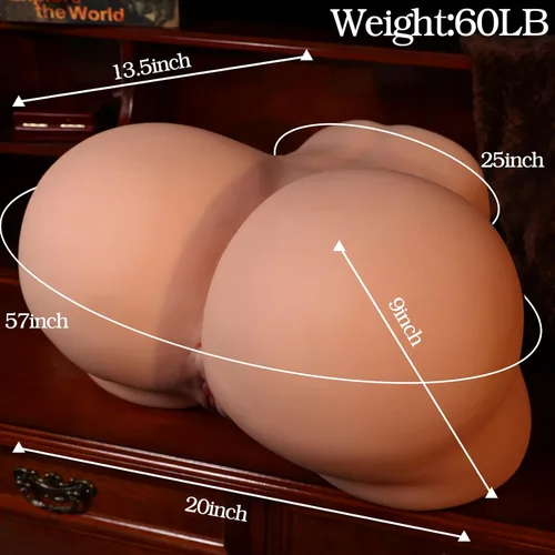 Miniatura 4 de Muñeca sexual de tamaño real de 60 libras, juguete sexual de gran culo, súper grande, culo realista, coño de bolsillo, masturbador masculino