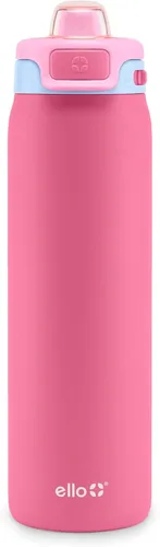 Miniatura 15 de Ello Pop & Fill Insulated Stainless Steel Water Bottle with Quick Fill Lid, Leakproof Locking, Sip or Chug Spout, BPA-Free, Double Wall Vacuum Negro